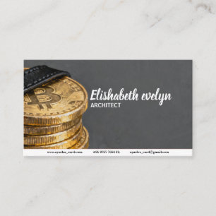 Cartão De Visita Arte conceitual de criptomoeda g43