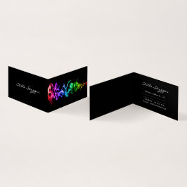 Cartão De Visita Arte de Abstrato brilhante personalizável