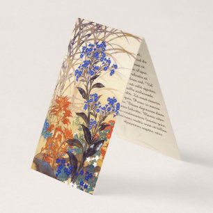 Cartão De Visita Arte de flores vivas a aquarelas orientais