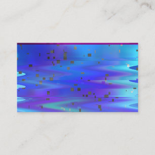 Cartão De Visita Arte de Glitch Azul Pixels Vaporwave Estética Anal