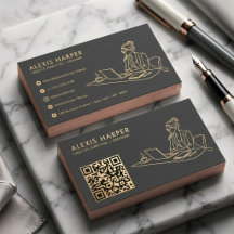 Arte de Linha de Código QR Moderno Dourado Preto M