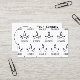 Cartão De Visita Arte de Linha de Tubarão-Hammerhead Irritada