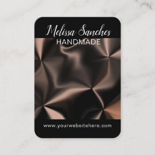Cartão De Visita Arte de Padrão Misto de Bronze Abstrato