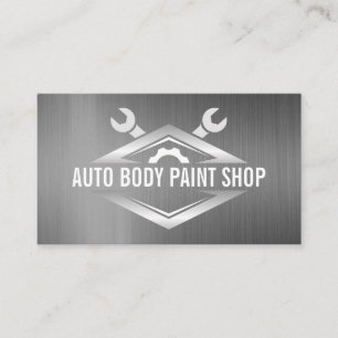 Cartão De Visita Arte de Wrenches   Fundo Metálico