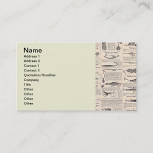 Cartão De Visita Arte do pescador e propaganda