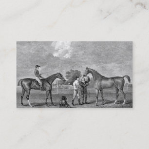 Cartão De Visita Arte do vintage dos cavalos de raça