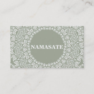 Cartão De Visita Arte elegante do logotipo da ioga de Namaste da