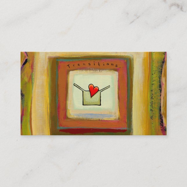 Cartão De Visita Arte esperançosa da mudança da aceitação das (Frente)