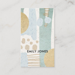 CARTÃO DE VISITA ARTE GEOMÉTRICA ABSTRATA MODERNA DO AQUA SUBTIL