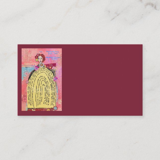 Cartão De Visita Arte judia Gravidez presente Bíblia arte vertida (Frente)