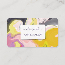 Cartão De Visita Arte líquida moderna acrílica