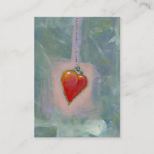 Cartão De Visita Arte moderna expressivo vermelha da condição