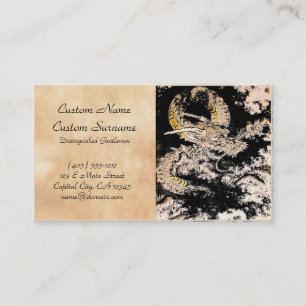 Cartão De Visita Arte mythical legendária oriental do tatuagem da