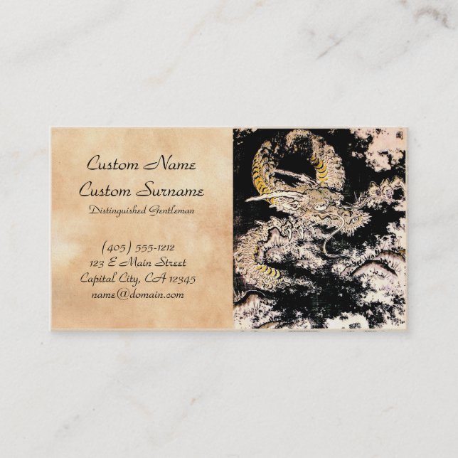Cartão De Visita Arte mythical legendária oriental do tatuagem da (Frente)