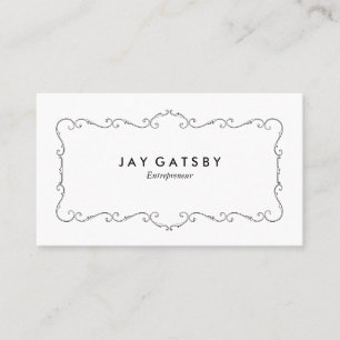 Cartão De Visita Arte Personalizada Antiga Rolo Art Nouveau