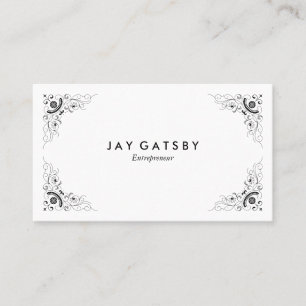 Cartão De Visita Arte Personalizada Vintage Art Nouveau Flourish