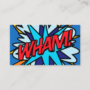 Cartão De Visita Arte Pop Moderna de Quadrinhos WHAM