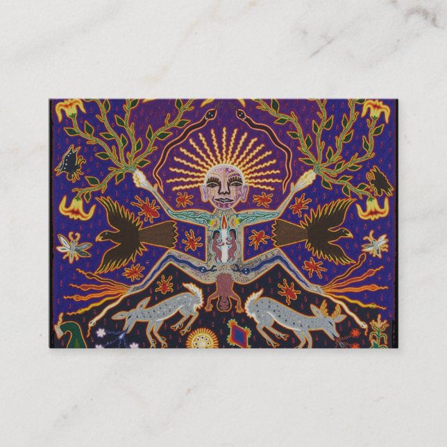 Cartão De Visita Arte tribal étnica Boho da deusa asteca maia (Frente)