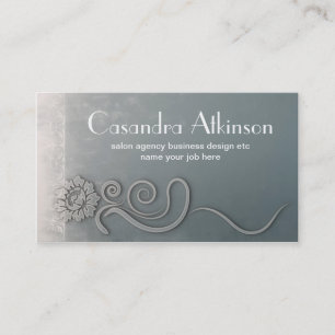 Cartão De Visita Artes florais do concreto da parede do alivio de