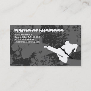 Cartão De Visita artes marciais: silhuetas do grunge: