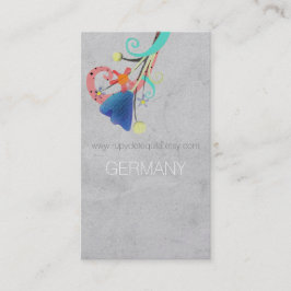 Cartão de visita artesanal enforcado espiral verme