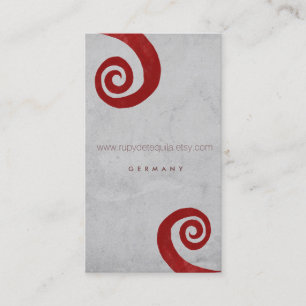 Cartão de visita artesanal enforcado espiral verme