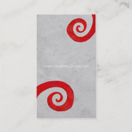 Cartão de visita artesanal enforcado espiral verme