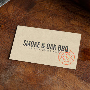 Cartão De Visita Artesanal Visão de Kraft BBQ