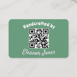 Cartão De Visita Artesanato Artesanal Personalizado Código QR Verde