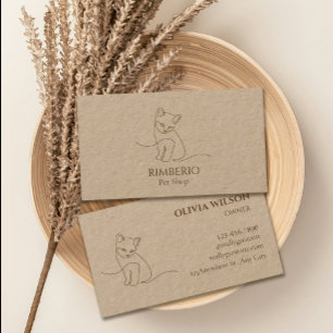 Cartão De Visita Artesanato do logotipo do Compro Pet Elegante Pape