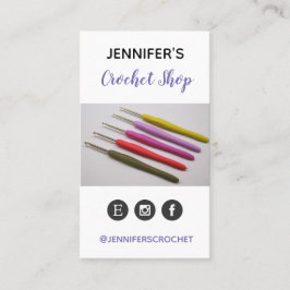 Cartão De Visita Artesanato Handmade do gancho de Crochet