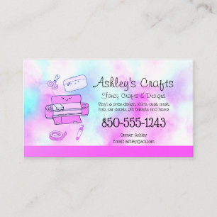 Cartão De Visita Artesanato Vinil Arco-Íris Silhouut Cricut Waterco