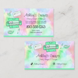 Cartão De Visita Artesanato Vinil Rainbow Silhouut Cricut Watercolo