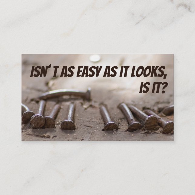 Cartão De Visita Artesão engraçado para artesãos pobres ajudam espe (Frente)