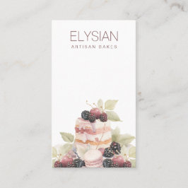 Cartão De Visita Artisan Watercolor Baker Bakery Chef
