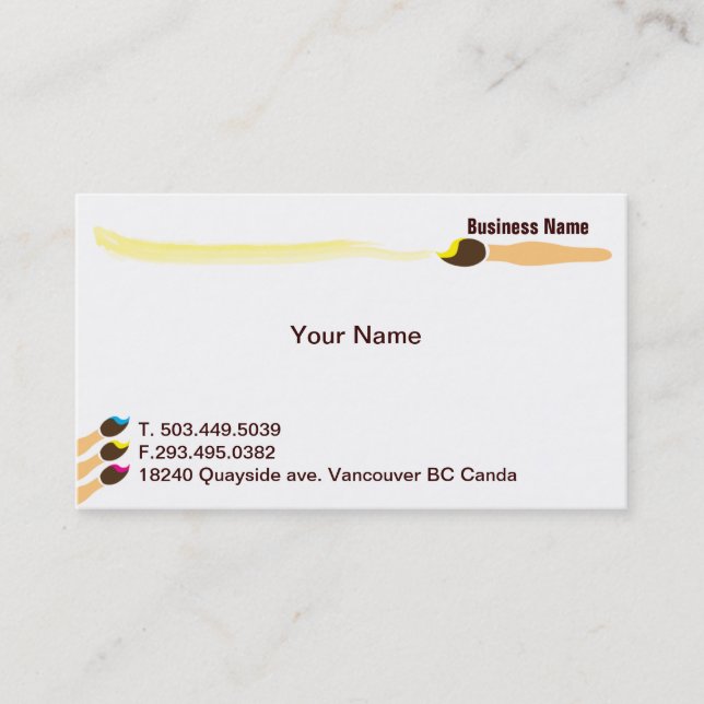 Cartão De Visita artista (Frente)