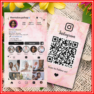 Cartão De Visita Artista Artista Moderno Hair Stylist Instagram QR