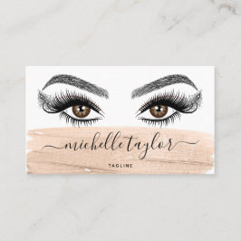Cartão De Visita Artista Beleza Salon Lash Extension Blush