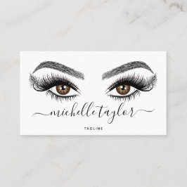 Cartão De Visita Artista Beleza Salon Lash Extension Feather