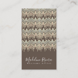 Cartão De Visita Artista Boho de Macrame Arte Manual Designer
