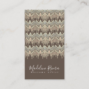 Cartão De Visita Artista Boho de Macrame Arte Manual Designer
