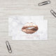 Cartão De Visita Artista de ativação de Lábios 3D Dourados com Rosa (Frente/Verso In Situ)