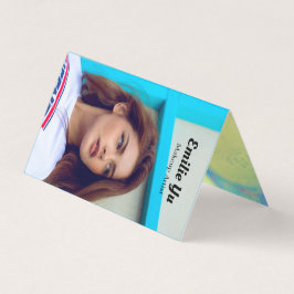 Cartão De Visita Artista de ativação do logotipo de foto holográfic