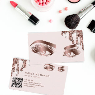 Cartão De Visita Artista de Ativação Ocultação Ocular Lashes Rosa C