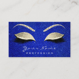 Cartão De Visita Artista De Ativação Olhos Lashes Brilho Cobalto Az