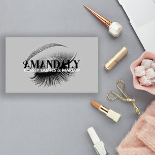 Cartão De Visita Artista de ativação profissional Eyelash QR LOGO S