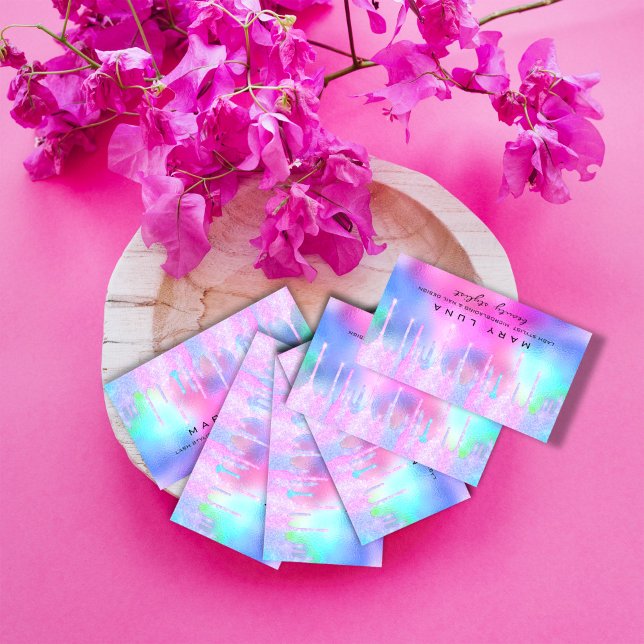 Cartão De Visita Artista de Ativação Profissional Hológrafo Social (Criador carregado)