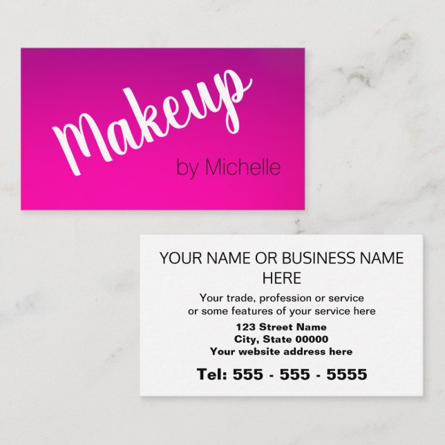 Cartão De Visita Artista de Ativação Simples de Formas Roxas Magent (Frente/Verso)