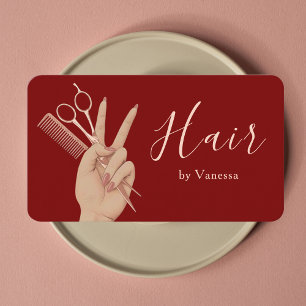Cartão De Visita Artista de Cabelo de Luxo Cabeleireiro Estilista d