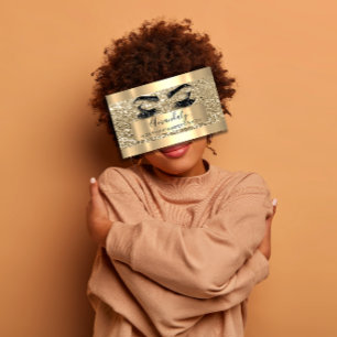 Cartão De Visita Artista de Composição Profissional Eyelash Doura